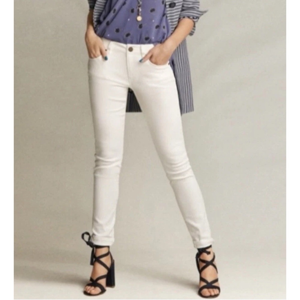 Cabi Stretchy White Slimmie Skinny Jeans Pants Spring Size 8 #5088‎